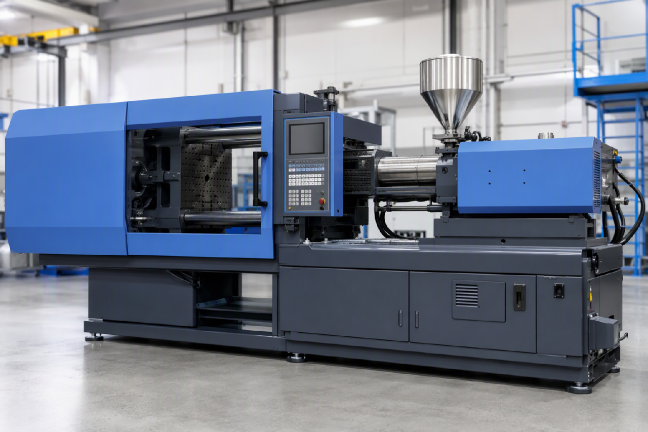 Presse d'injection plastique : unité de fermeture et groupe d'injection