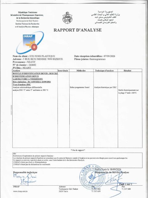 Analyse thermique INRAP